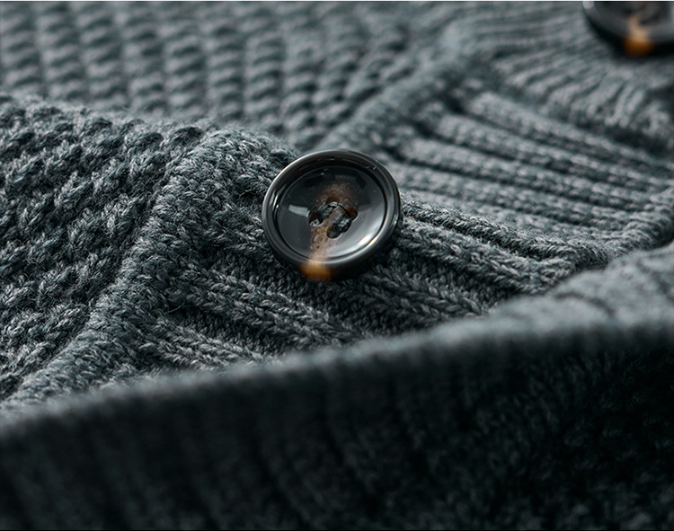 30代メンズファッション 男性用編み込みニットカーディガン秋冬新作