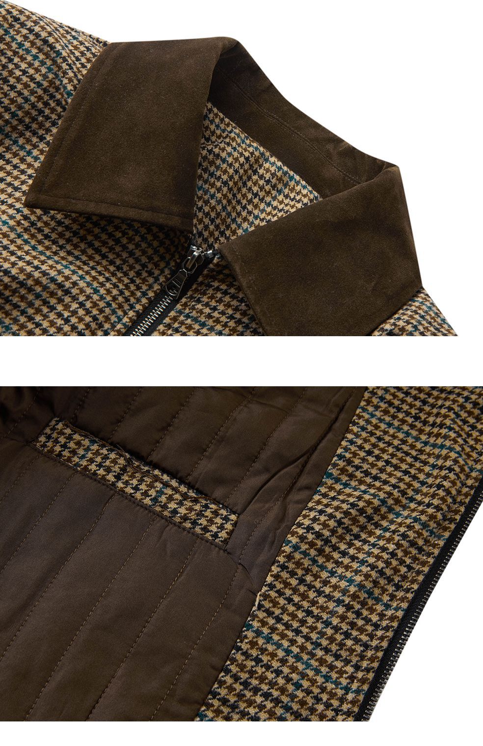 30代メンズファッション 千鳥格子ウール混紡ジャケット