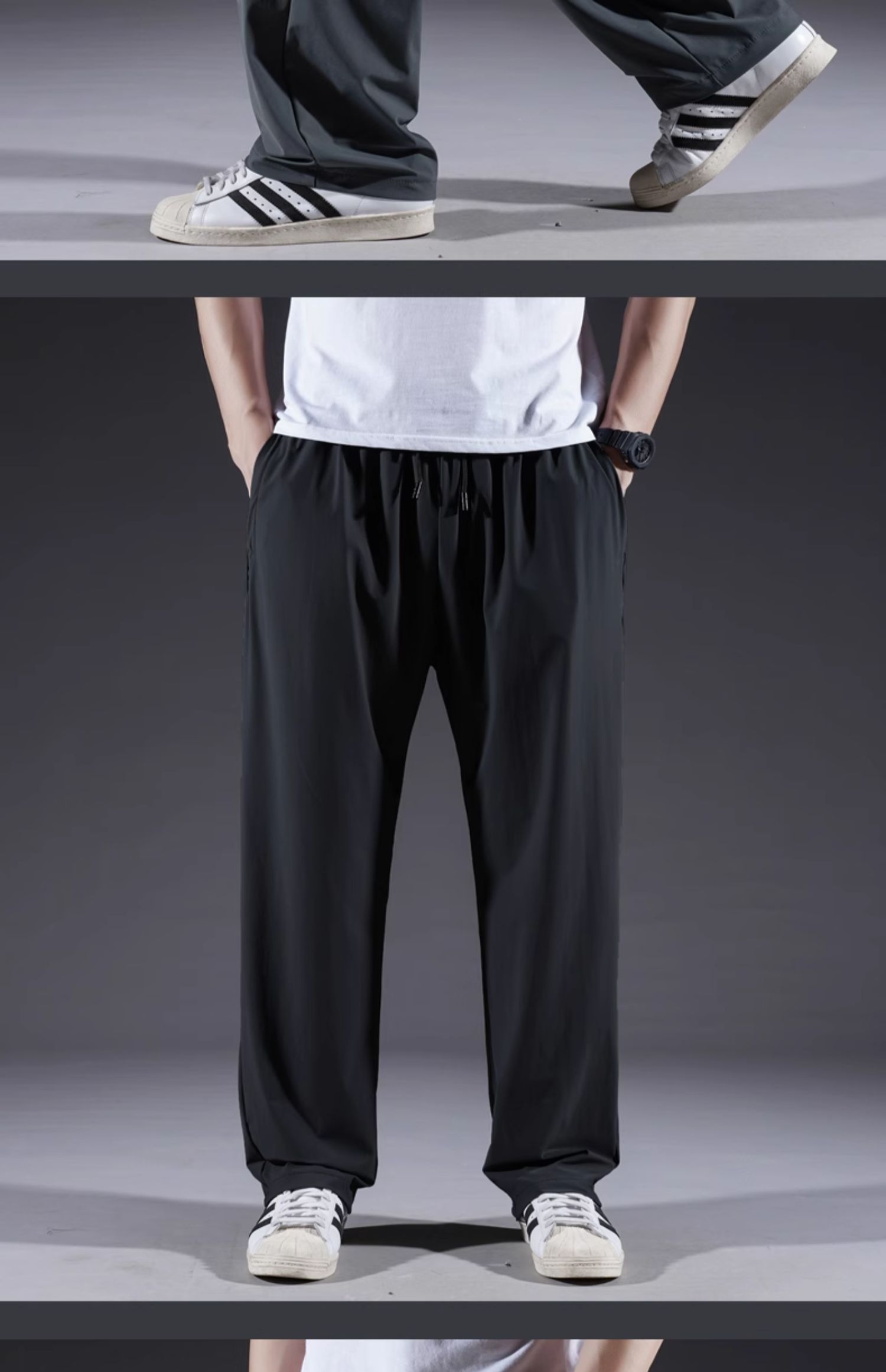 30代メンズファッション 超軽量ドレープワイドパンツ
