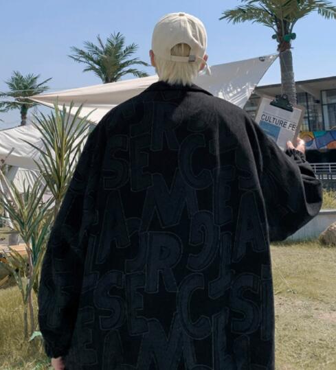 30代メンズファッション 秋冬コーデュロイジャケット メンズ黒