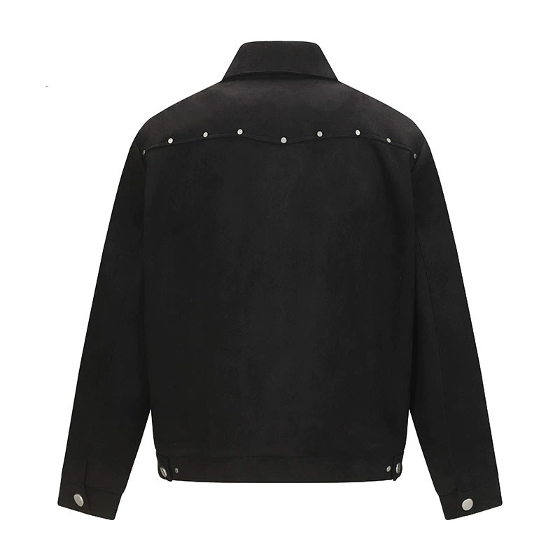 30代メンズファッション スエード調ライダースジャケット