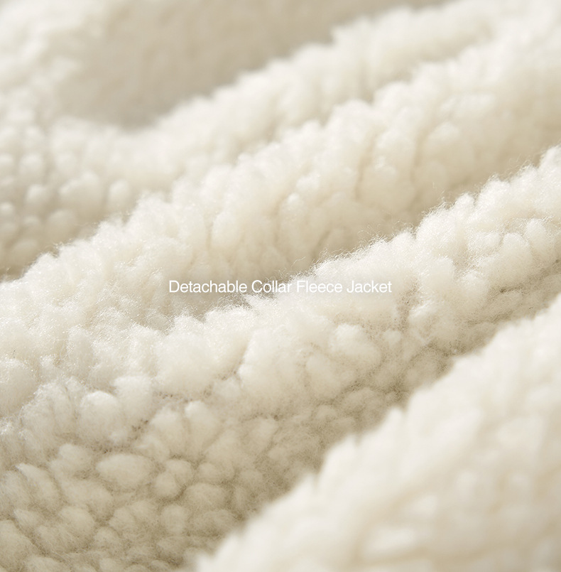 30代メンズファッション 取り外し襟付きボアジャケット裏起毛冬物アウター全3色