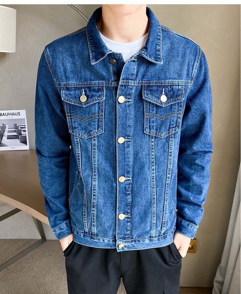 30代メンズファッション クラシック デニムトラッカージャケット