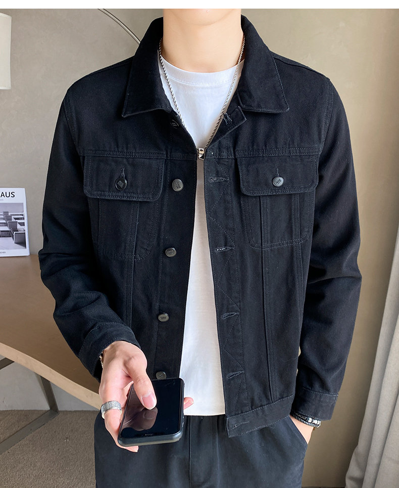 30代メンズファッション クラシック デニムトラッカージャケット