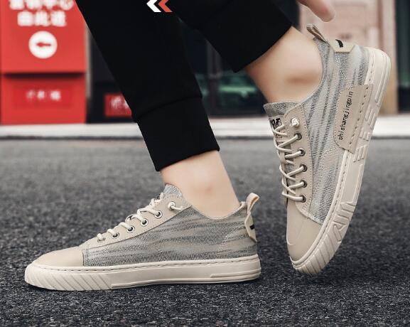 30代メンズファッション 通気性抜群レトロ帆布スニーカー快適運動靴