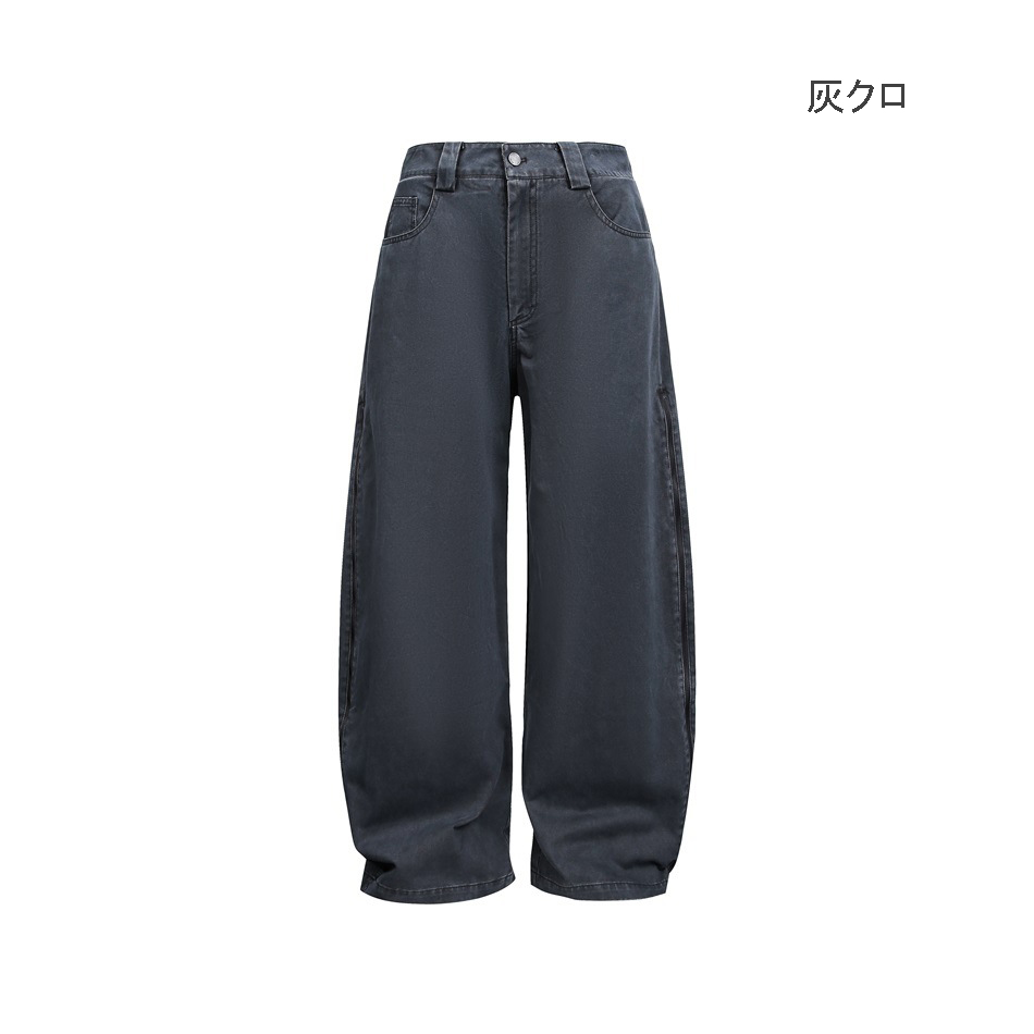 30代メンズファッション ワーク風ワイドパンツ サイドライン入り秋冬新作