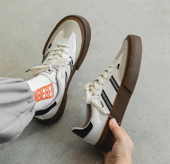 30代メンズファッション 春夏用レトロ風メンズスニーカー快適運動靴