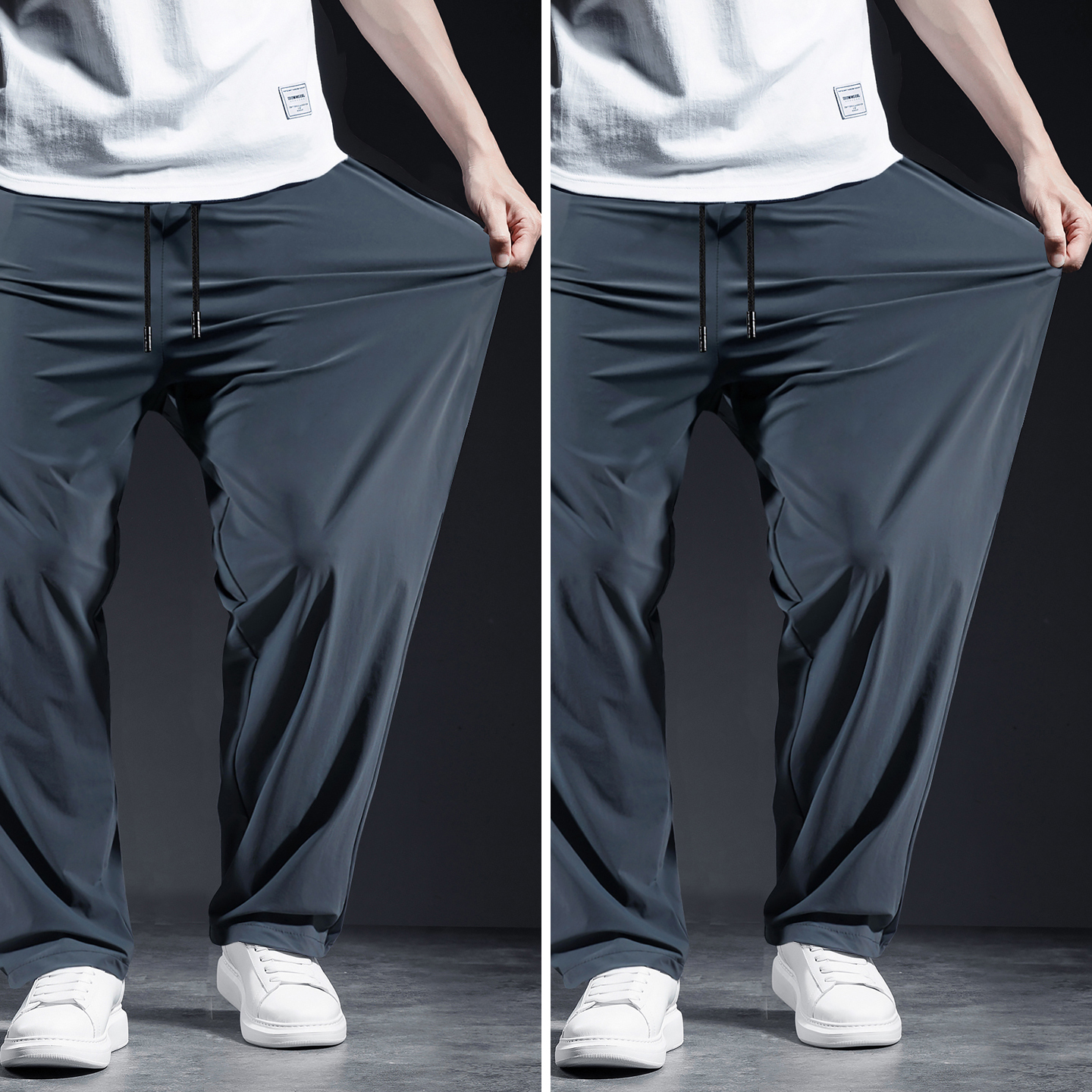30代メンズファッション 超軽量ドレープワイドパンツ