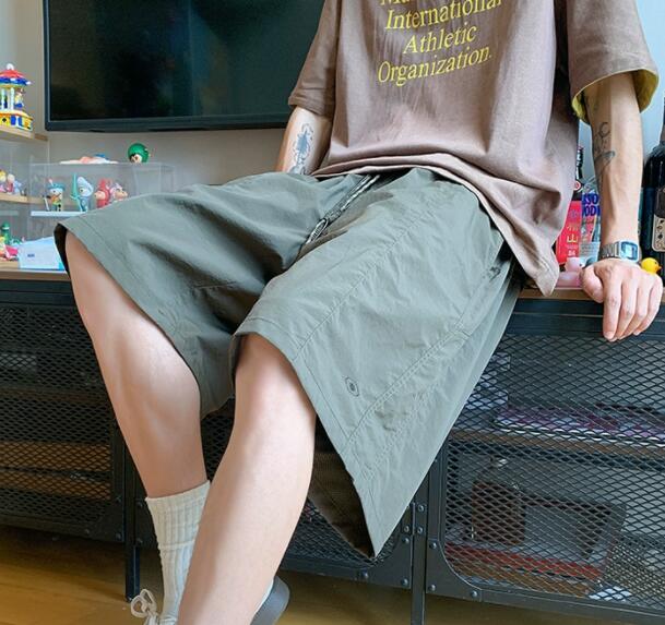 30代メンズファッション 夏用カーゴハーフパンツ メンズ ゆったり膝丈ショーツ