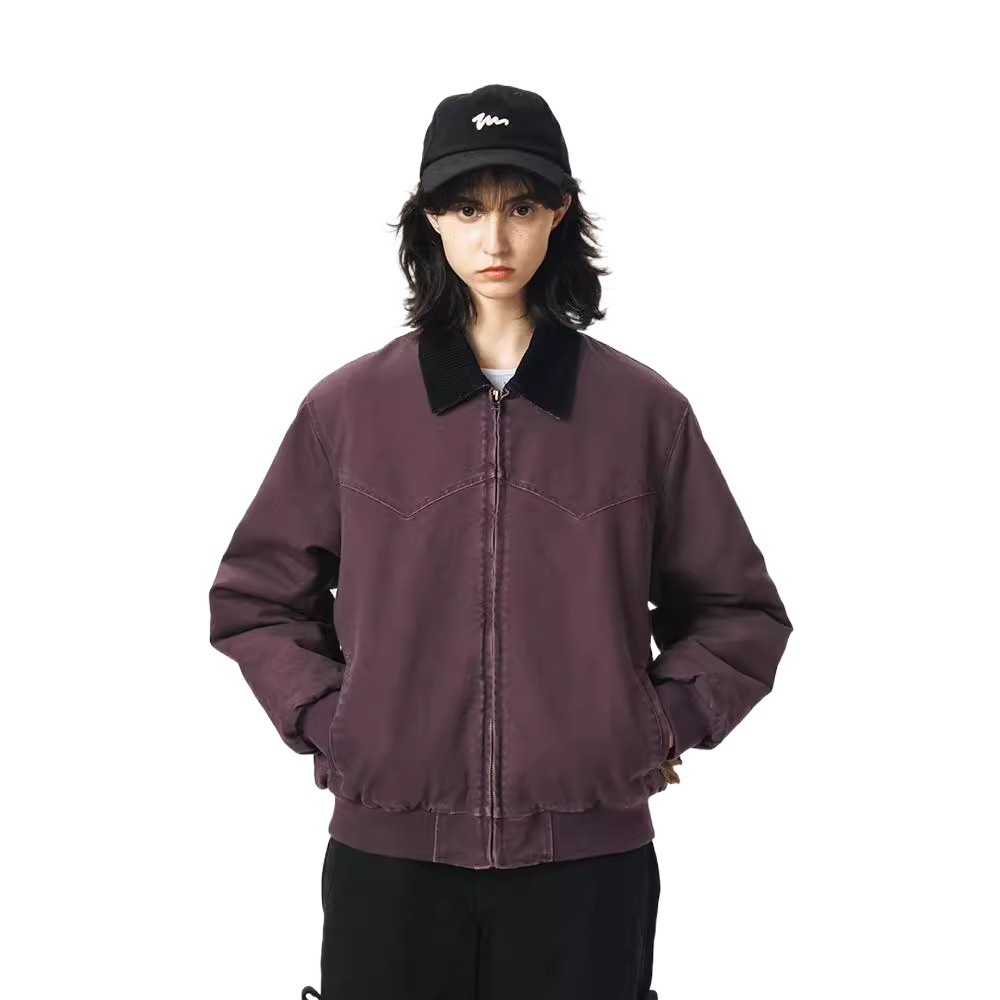 30代メンズファッション コーデュロイ襟ワークジャケット