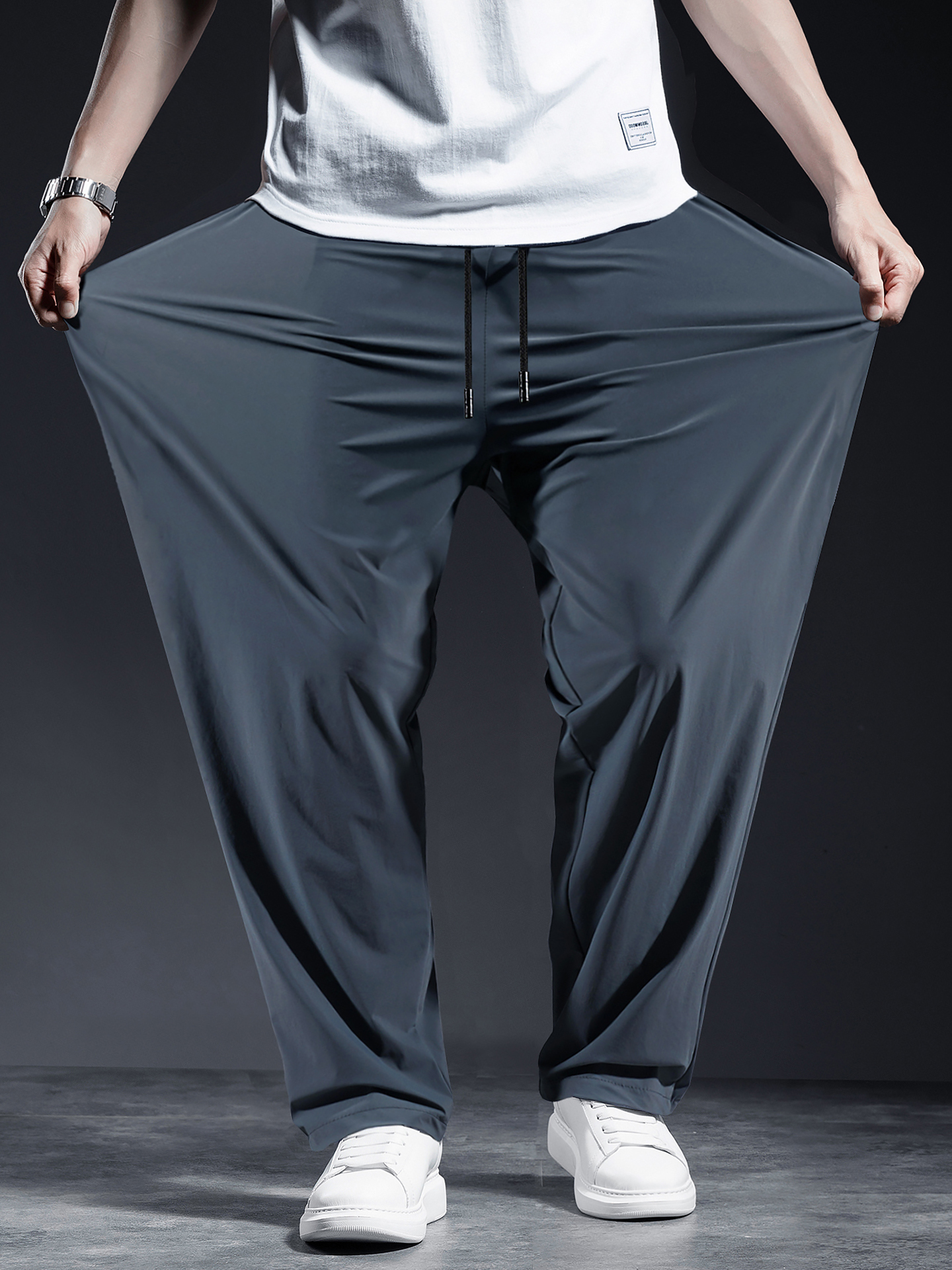 30代メンズファッション 超軽量ドレープワイドパンツ