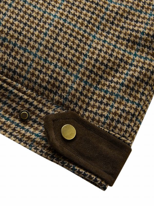 30代メンズファッション 千鳥格子ウール混紡ジャケット