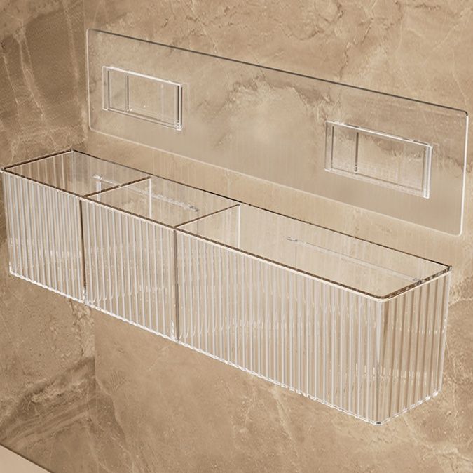トイレ収納 縦縞模様の壁掛け収納棚