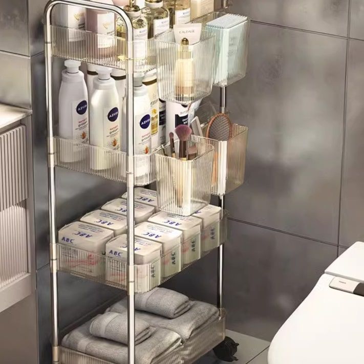 トイレ収納 透明多層トイレ収納ワゴン
