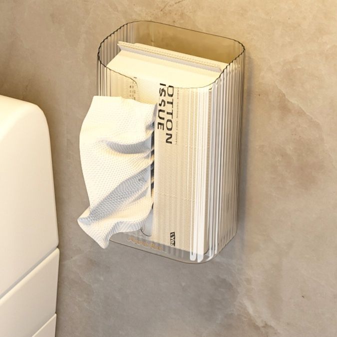 トイレ収納 壁掛け透明ハンドペーパーケース