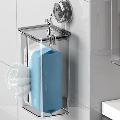 トイレ収納 透明吸盤式ハンドペーパーホルダー