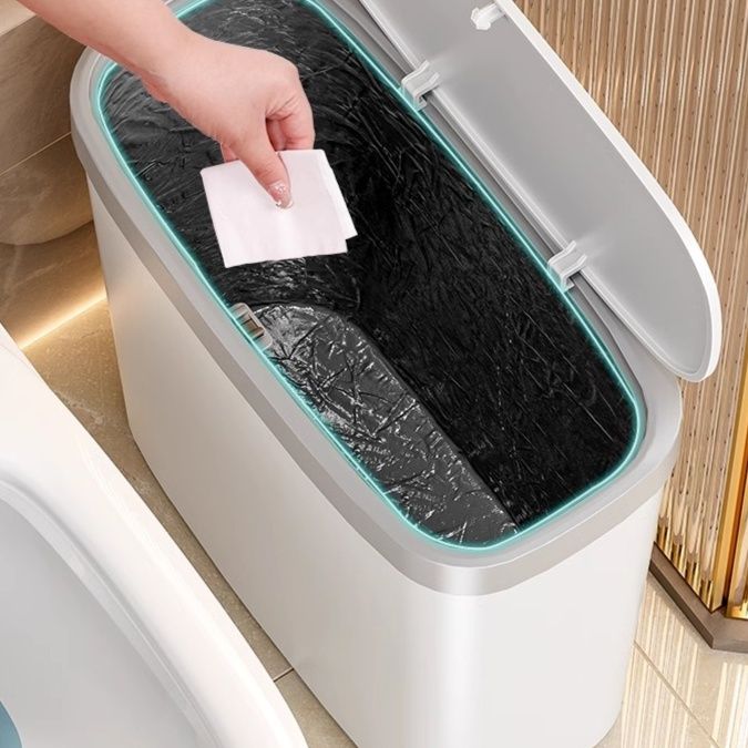 トイレ収納 薄型ワンタッチサニタリーボックス