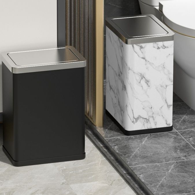トイレ収納 大理石調プッシュ式サニタリーボックス