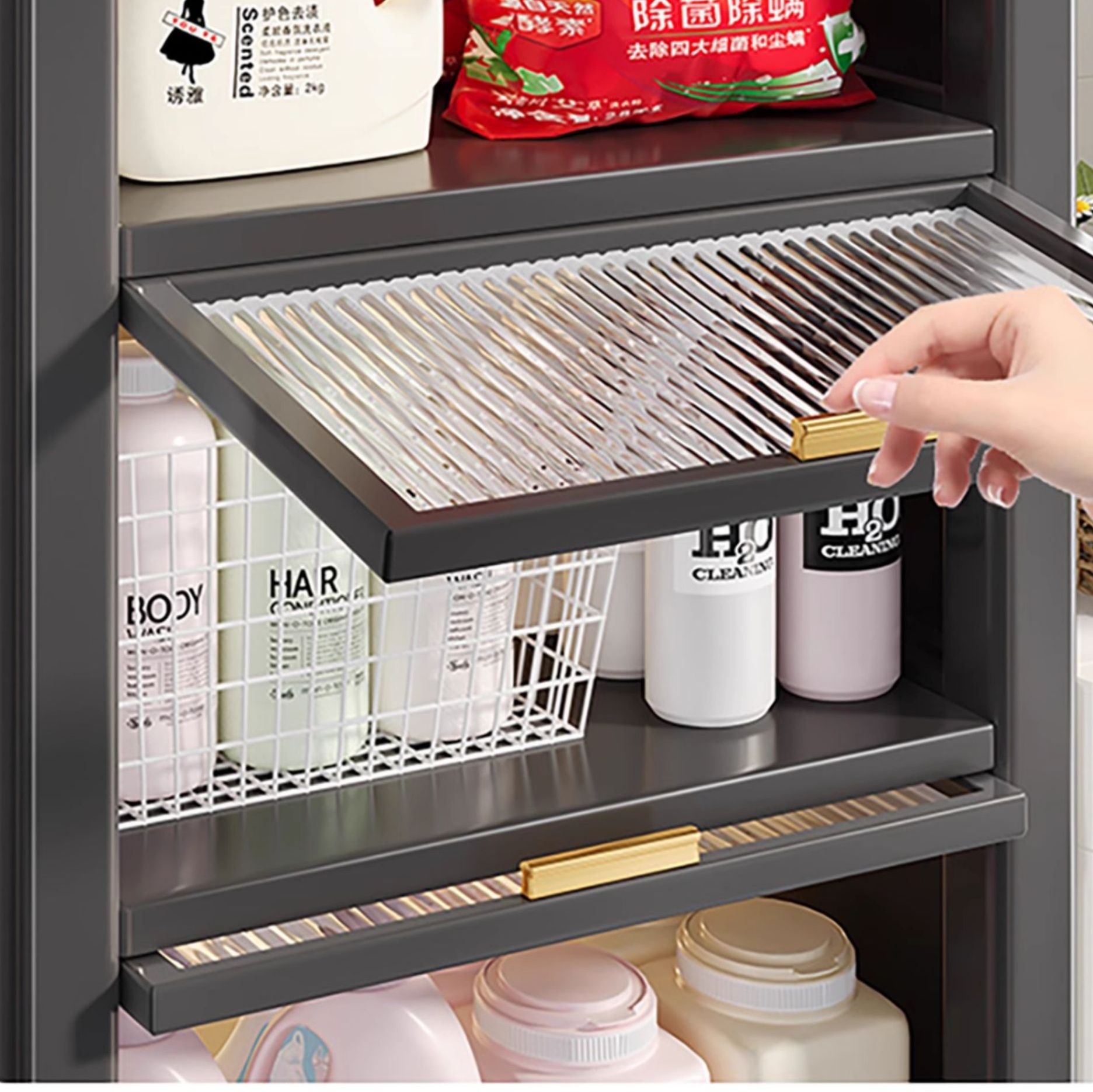 トイレ収納 スリムな縦型収納ラック