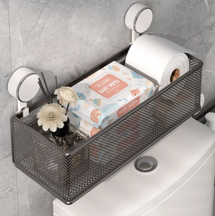 トイレ収納 メッシュ壁掛けトイレバスケット