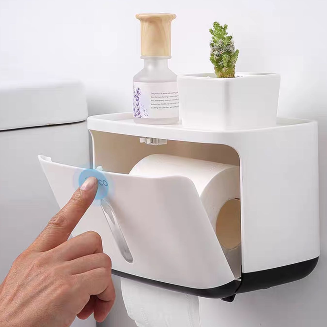 トイレ収納 多機能ティッシュボックス付きトイレ収納