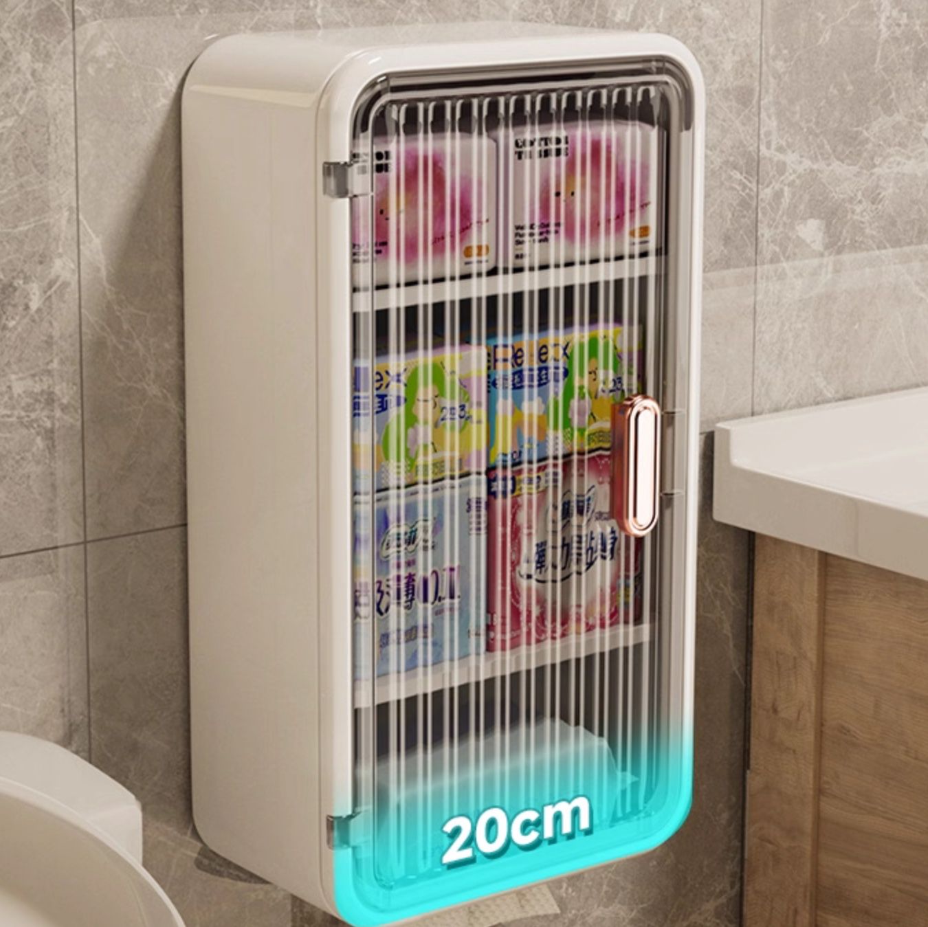 トイレ収納 レトロ冷蔵庫風トイレットペーパー収納