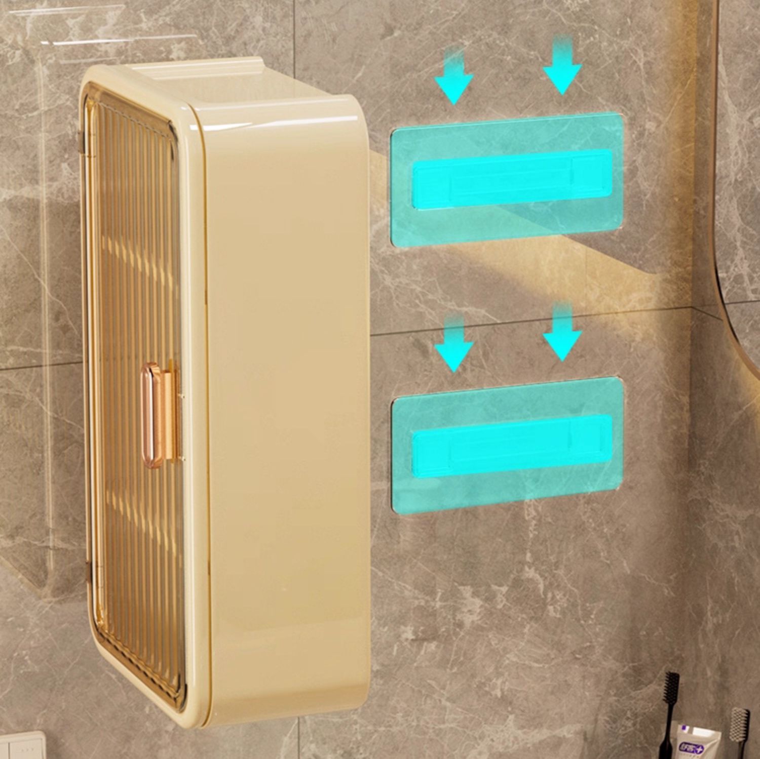 トイレ収納 レトロ冷蔵庫風トイレットペーパー収納