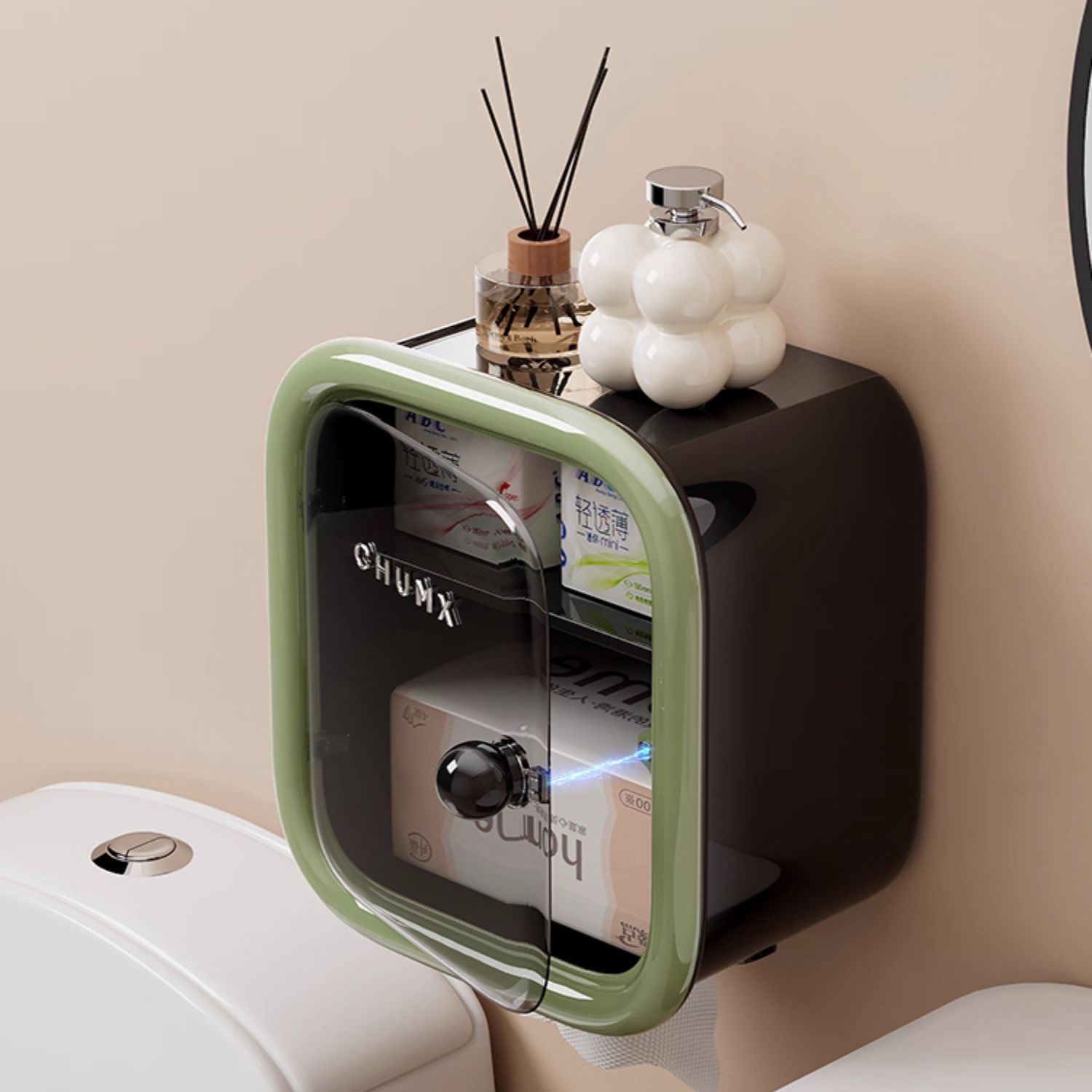 トイレ収納 レトロボックス トイレットペーパー収納