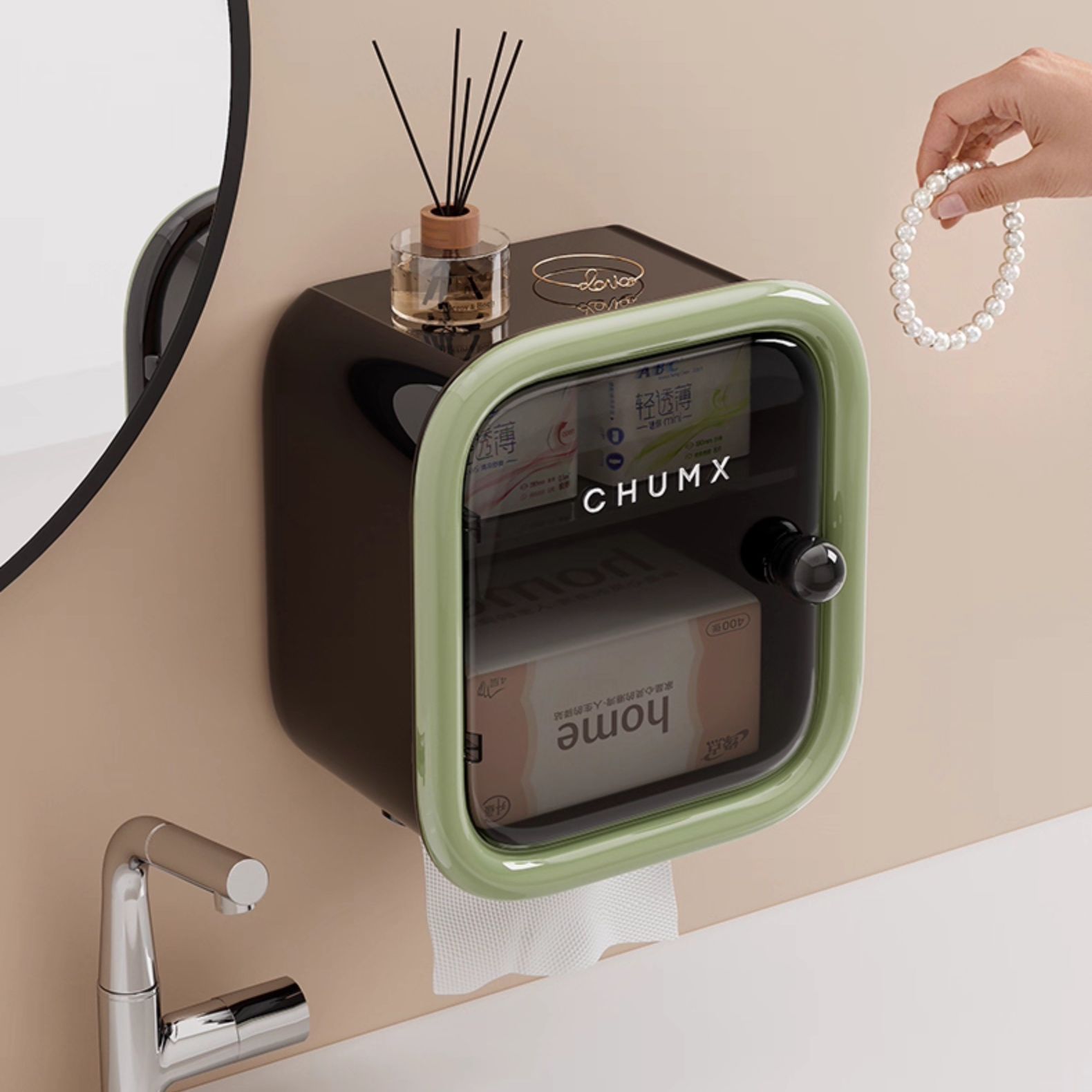 トイレ収納 レトロボックス トイレットペーパー収納