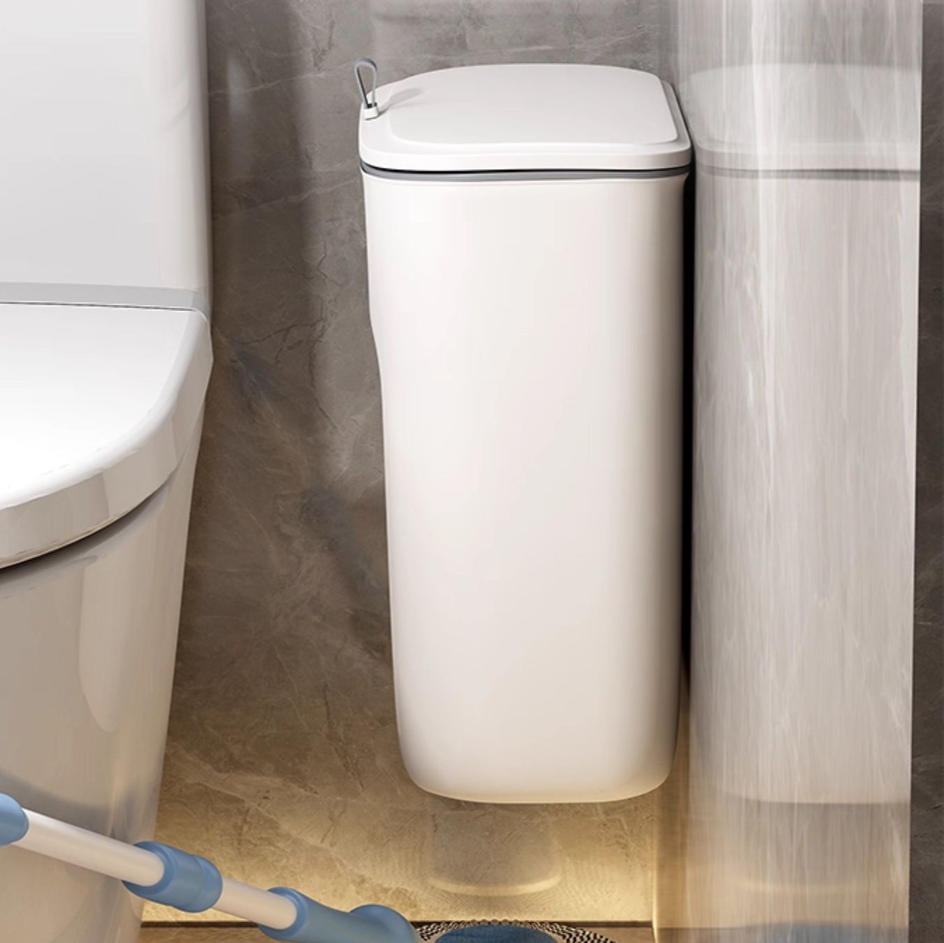 トイレ収納 スリム収納ボックス ふた付き