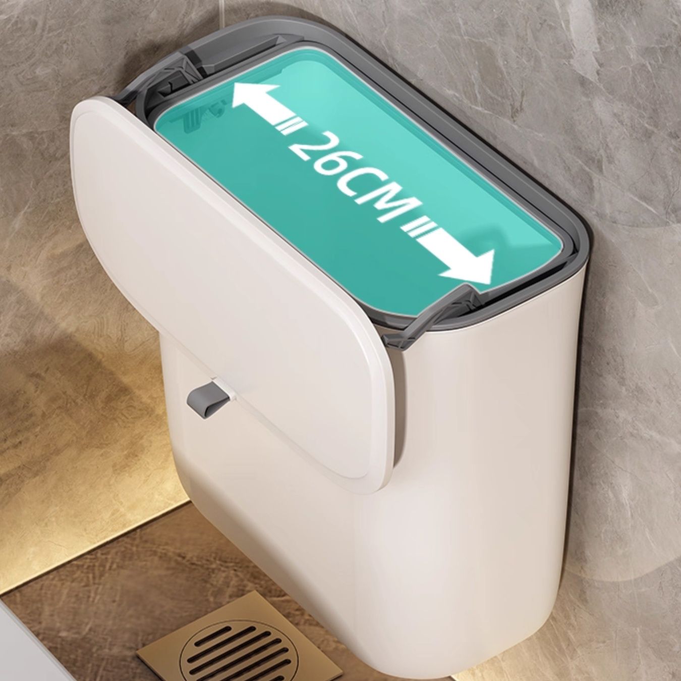 トイレ収納 スリム収納ボックス ふた付き