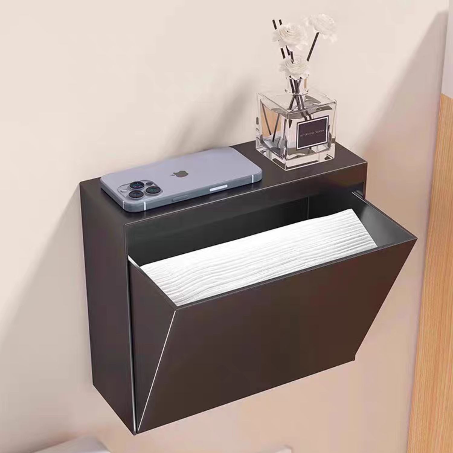 トイレ収納 壁掛け収納ボックス トイレットペーパー