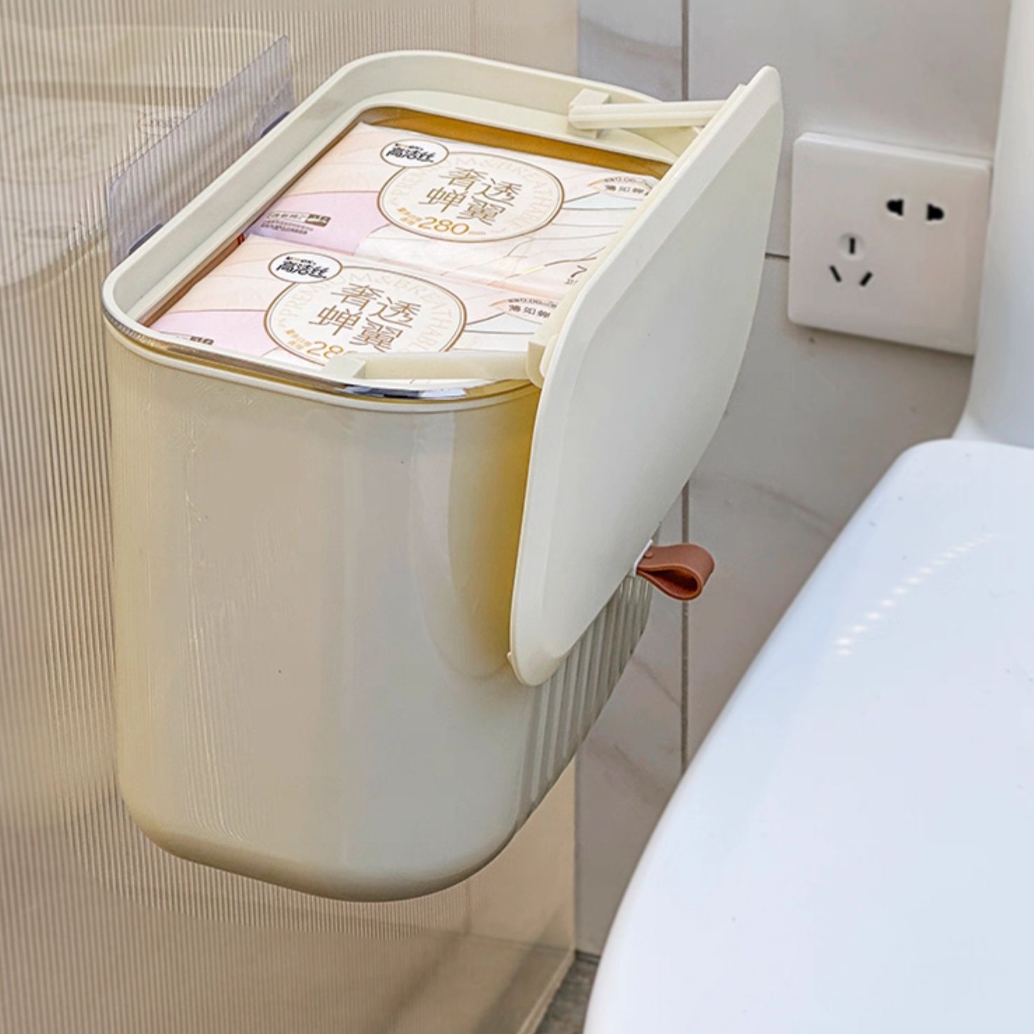 トイレ収納 壁掛け式キャラクター付きトイレットペーパー収納ケース