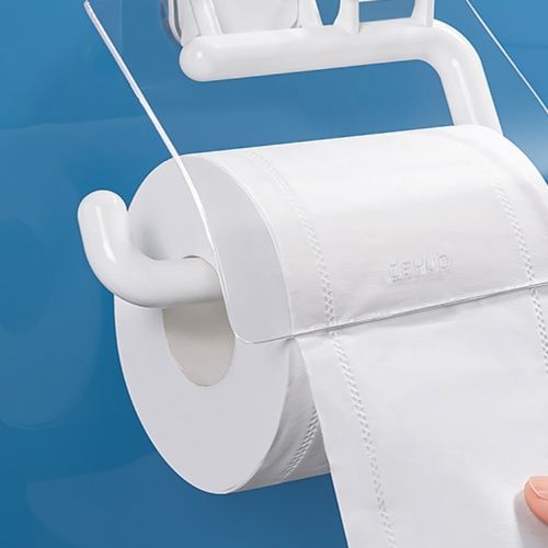 トイレ収納 壁面保護透明ペーパーホルダー