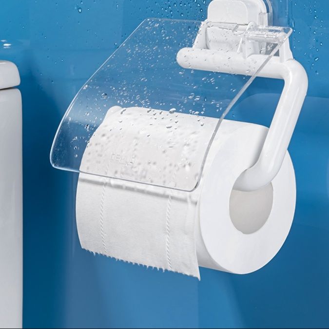 トイレ収納 壁面保護透明ペーパーホルダー