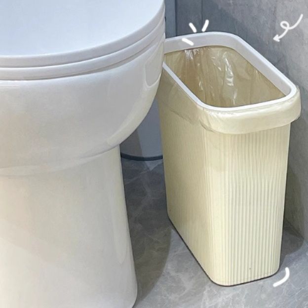 トイレ収納 縦型リブ加工スリム清潔ごみ箱