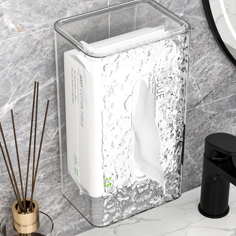 トイレ収納 壁掛け式透明ハンドペーパーケース収納棚