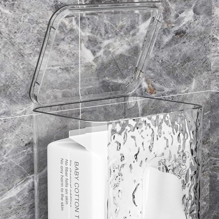 トイレ収納 壁掛け式透明ハンドペーパーケース収納棚