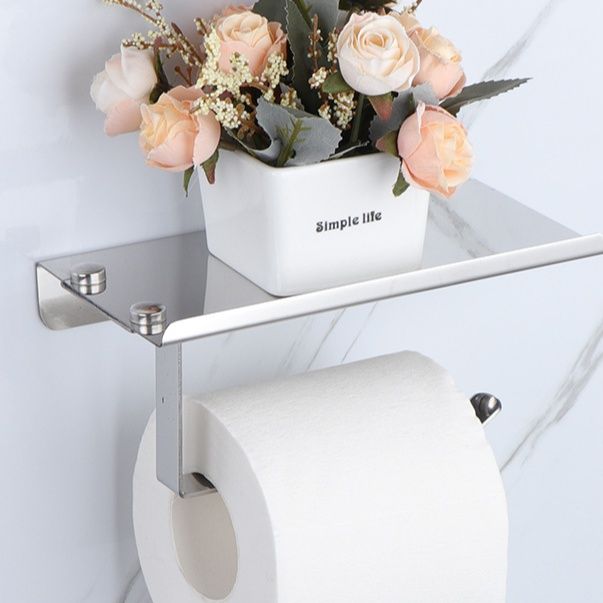 トイレ収納 壁掛け式紙巻器付き小物置き棚