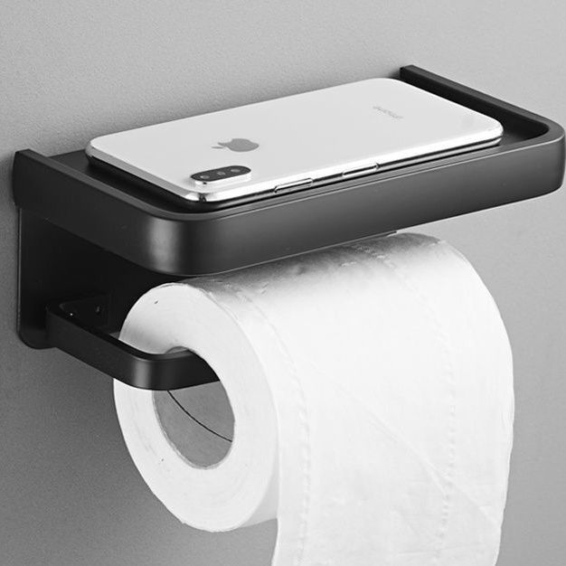 トイレ収納 壁掛け式トイレットペーパーホルダー付き収納棚