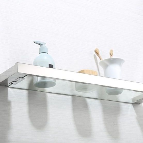 トイレ収納 壁掛け式ガラストイレ小物置き棚