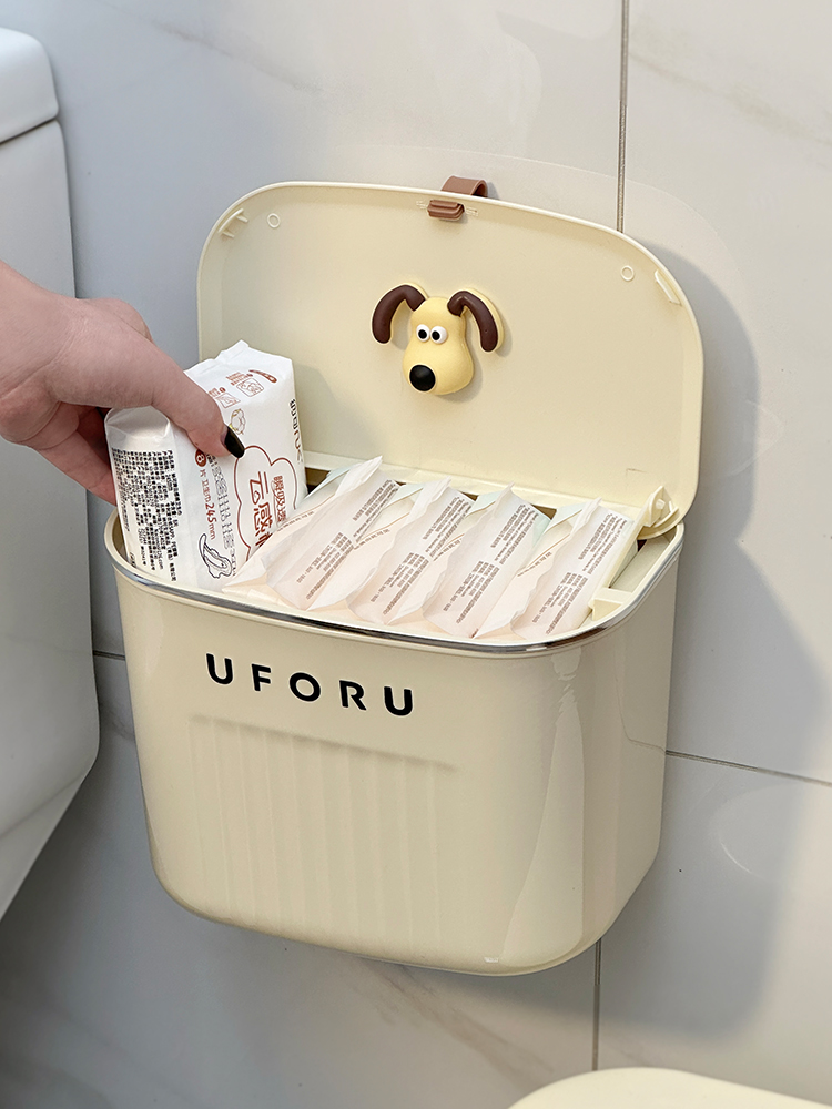 トイレ収納 壁掛け式キャラクター付きトイレットペーパー収納ケース