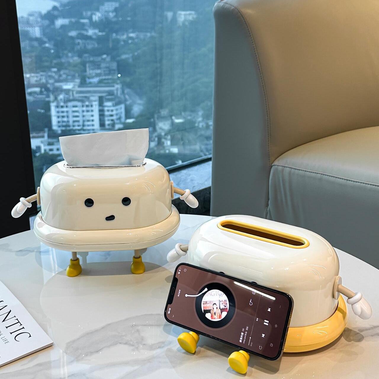 トイレ収納 かわいい表情のティッシュケース