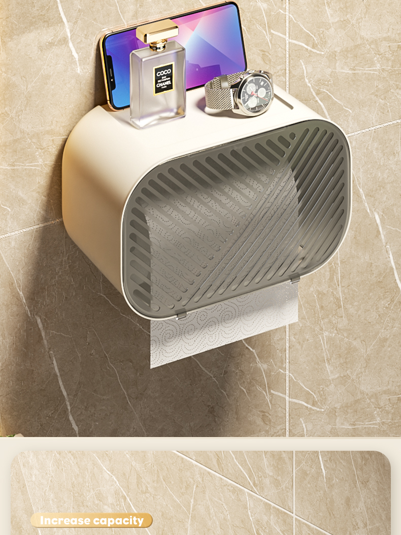 トイレ収納 多機能壁掛けトイレットペーパーホルダー
