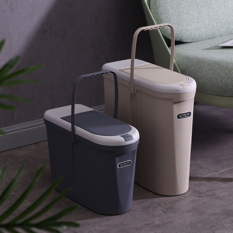 トイレ収納 持ち手付き縦型サニタリーボックス