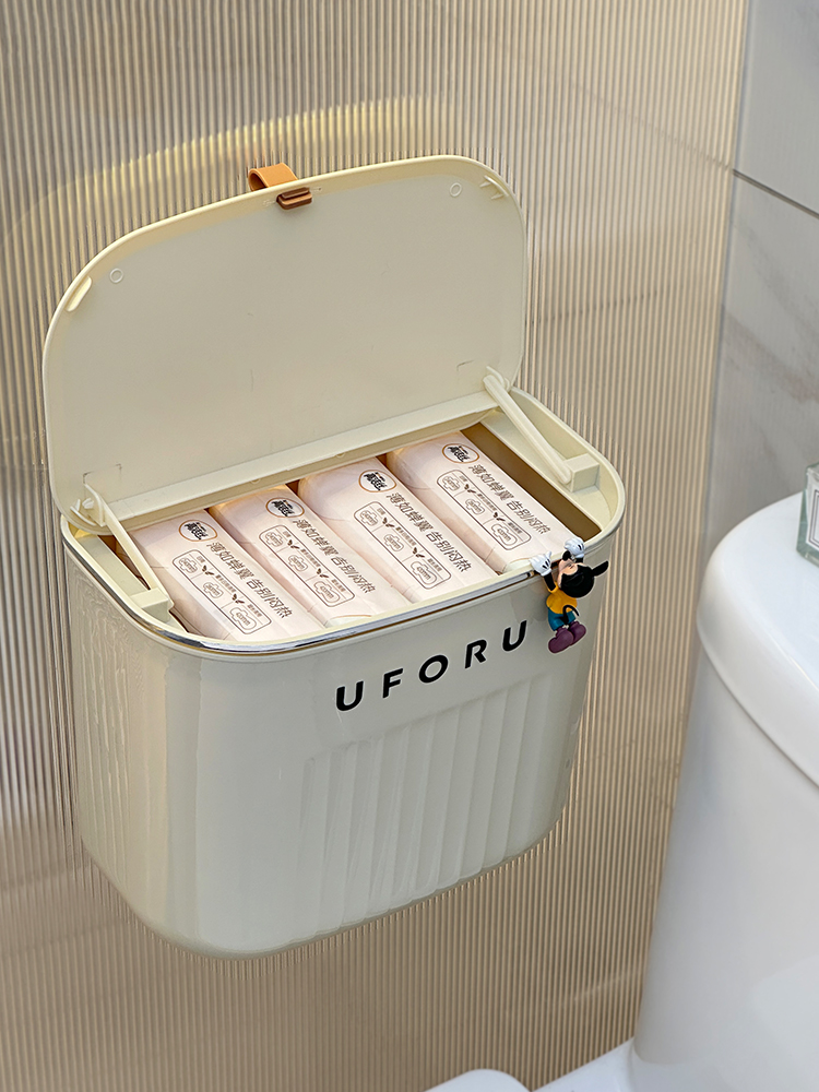 トイレ収納 壁掛け式キャラクター付きトイレットペーパー収納ケース