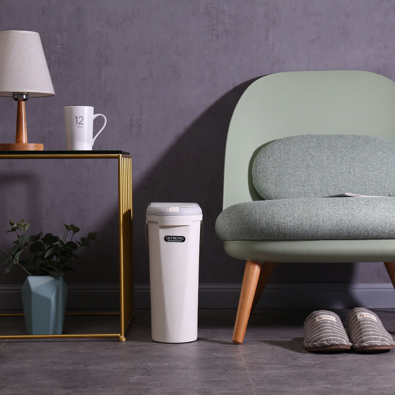 トイレ収納 持ち手付き縦型サニタリーボックス