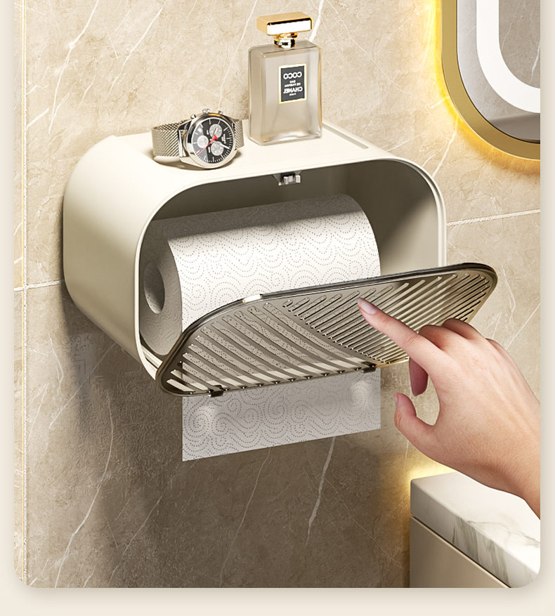 トイレ収納 多機能壁掛けトイレットペーパーホルダー