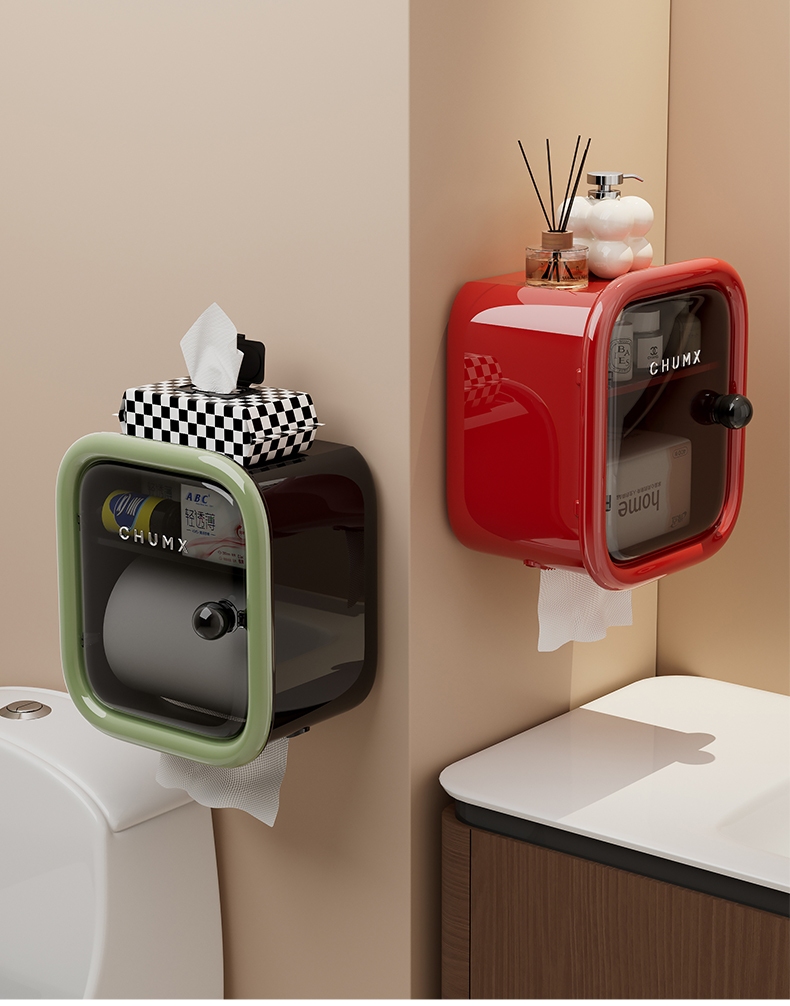 トイレ収納 レトロボックス トイレットペーパー収納