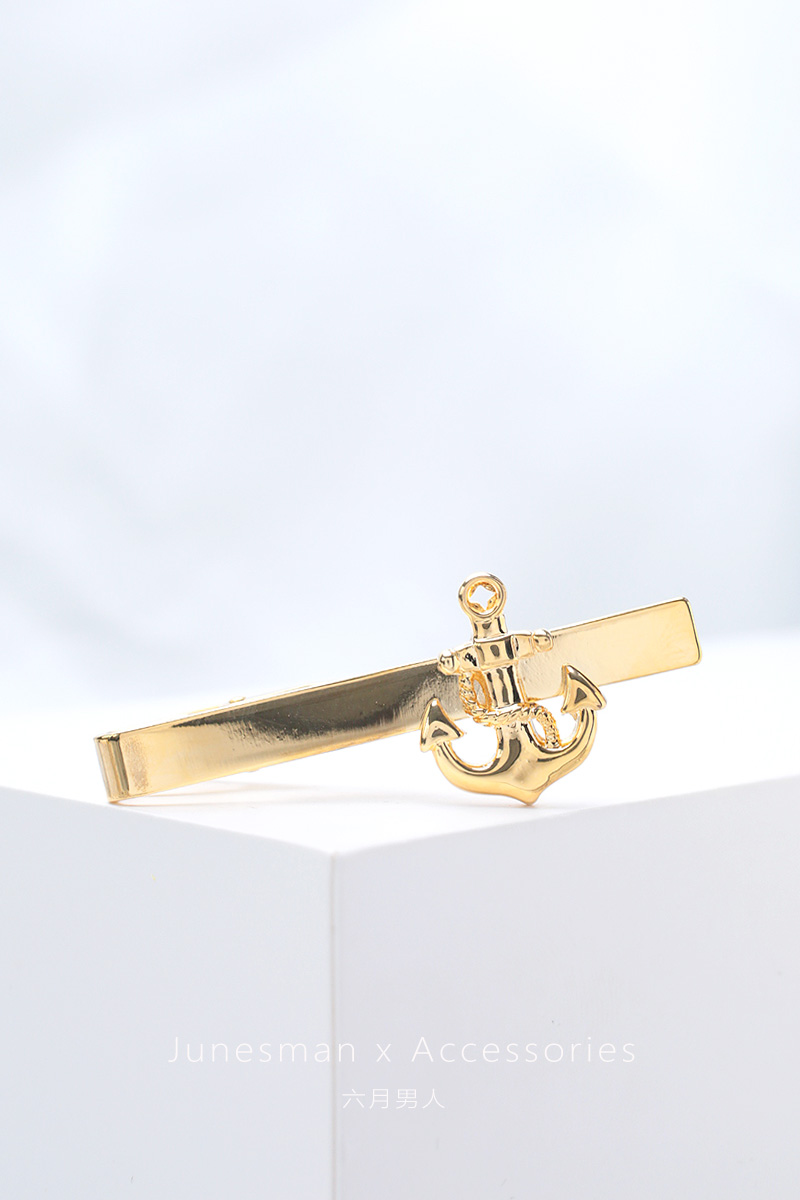 ネクタイピン 海軍錨モチーフ金製ネクタイピン